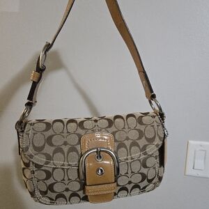 Coach Y2K Soho Light Brown Patent Leather Trim #F13113